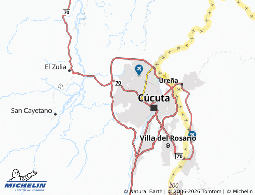 MICHELIN 7 de Agosto map - ViaMichelin