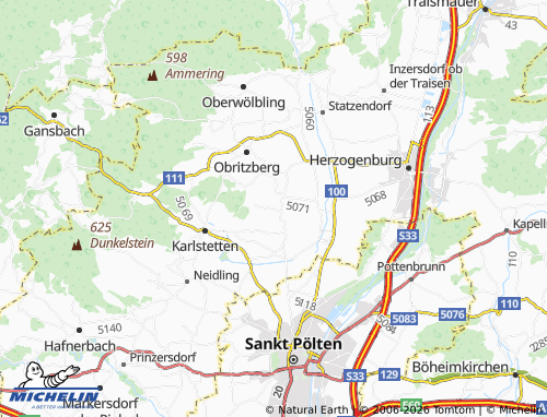 MICHELIN Mittermerking map - ViaMichelin