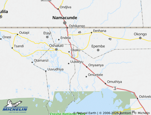 MICHELIN Oniipa map - ViaMichelin