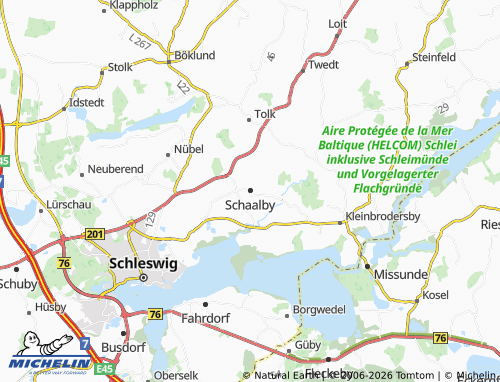 MICHELIN Schaalby map - ViaMichelin
