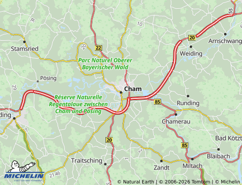 Mapa MICHELIN Cham - ViaMichelin