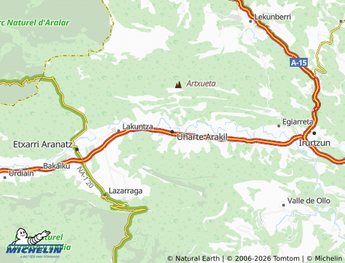 MICHELIN Uharte Arakil map - ViaMichelin
