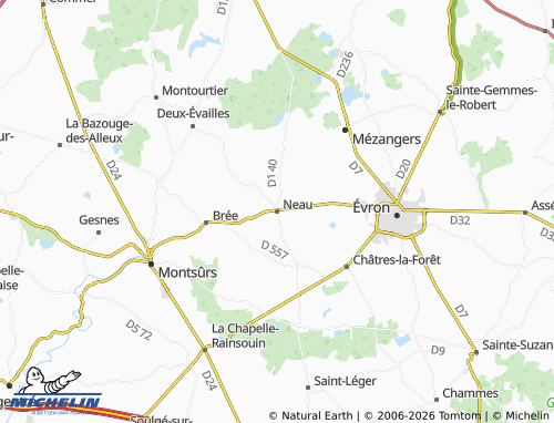Mappa MICHELIN Neau - ViaMichelin