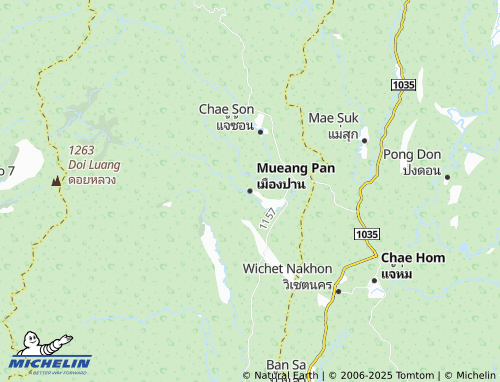 MICHELIN Mueang Pan map - ViaMichelin