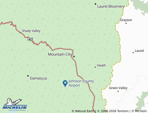 Mapa MICHELIN Mountain City - ViaMichelin
