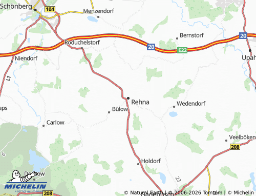 MICHELIN Rehna map - ViaMichelin