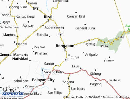 MICHELIN Bongabon map - ViaMichelin