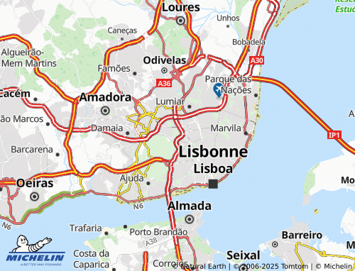 MICHELIN São Domingos de Benfica map - ViaMichelin