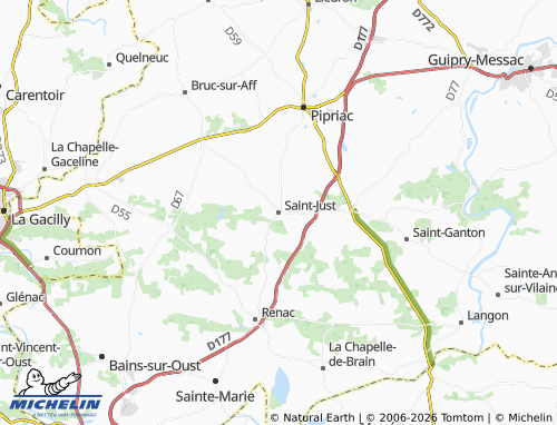 Carte MICHELIN Saint-Just - ViaMichelin