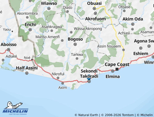 Mappa MICHELIN Wassa West - ViaMichelin