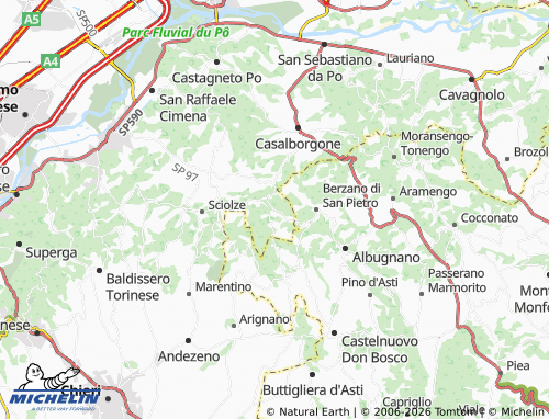 Mapa MICHELIN Cinzano - ViaMichelin
