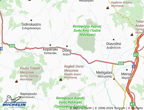 MICHELIN Koklas map - ViaMichelin