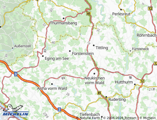 MICHELIN Oberpolling map - ViaMichelin