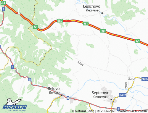 Mapa MICHELIN Vetren - ViaMichelin