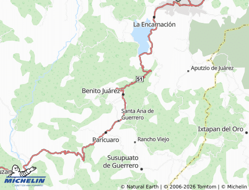 MICHELIN El Tanque map - ViaMichelin