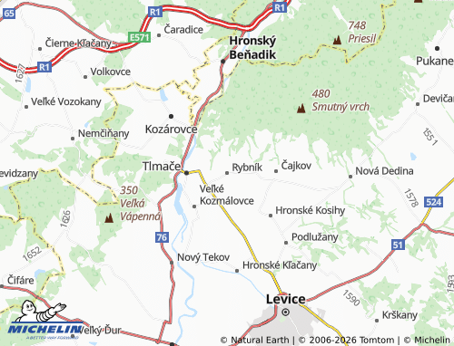 MICHELIN Rybník map - ViaMichelin
