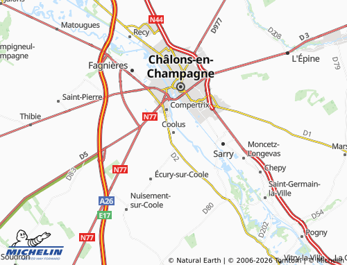 MICHELIN Coolus map - ViaMichelin
