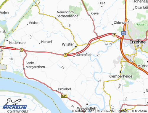 Mappa MICHELIN Dammfleth - ViaMichelin