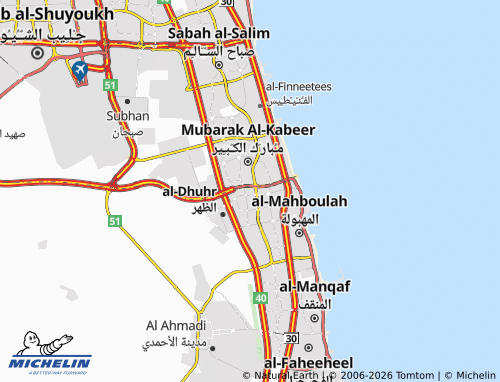 MICHELIN Jaber Al Ali 1 map - ViaMichelin