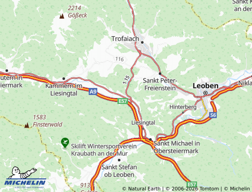 MICHELIN-Landkarte Traboch - ViaMichelin