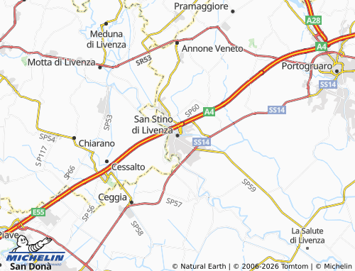 Mapa MICHELIN San Stino di Livenza - ViaMichelin