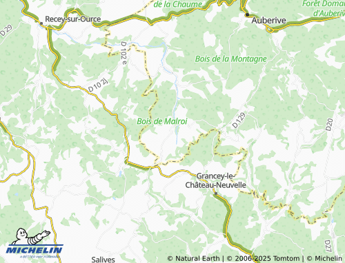 MICHELIN Poinson-lès-Grancey map - ViaMichelin