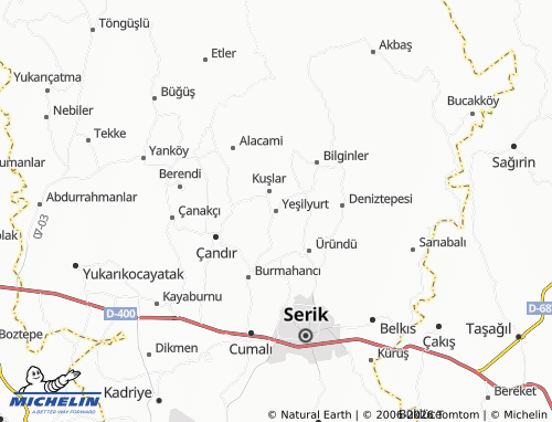 Mappa MICHELIN Yeşilyurt - ViaMichelin