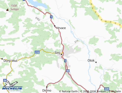 MICHELIN-Landkarte Suhač - ViaMichelin
