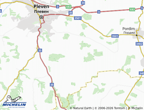 MICHELIN-Landkarte Tuchenitsa - ViaMichelin