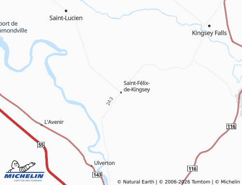 MICHELIN Saint-Félix-de-Kingsey map - ViaMichelin