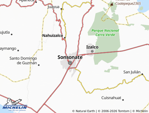 MICHELIN Sonzacate map - ViaMichelin