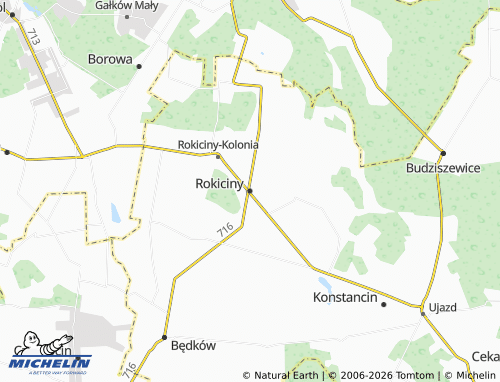 Carte MICHELIN Rokiciny - ViaMichelin
