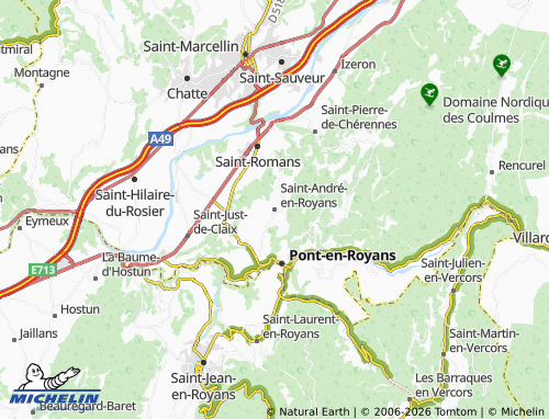 MICHELIN Saint-André-en-Royans map - ViaMichelin