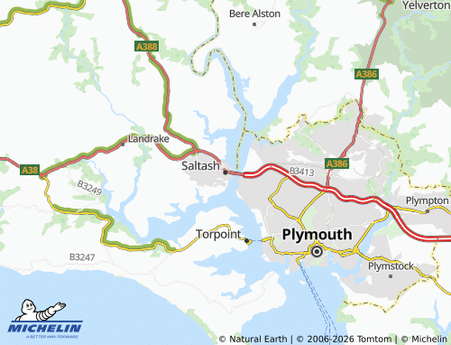MICHELIN Saltash map - ViaMichelin