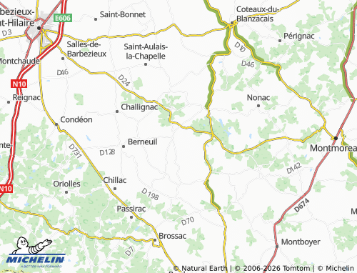 Mapa MICHELIN Poullignac - ViaMichelin