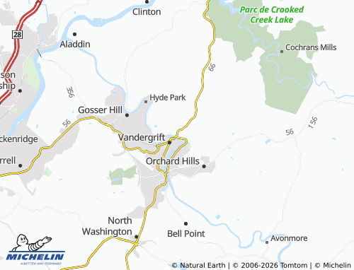 Carte MICHELIN North Vandergrift - ViaMichelin