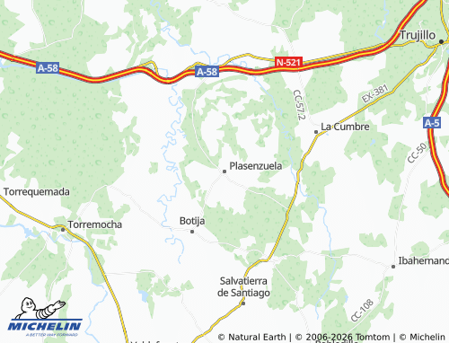 MICHELIN Plasenzuela map - ViaMichelin