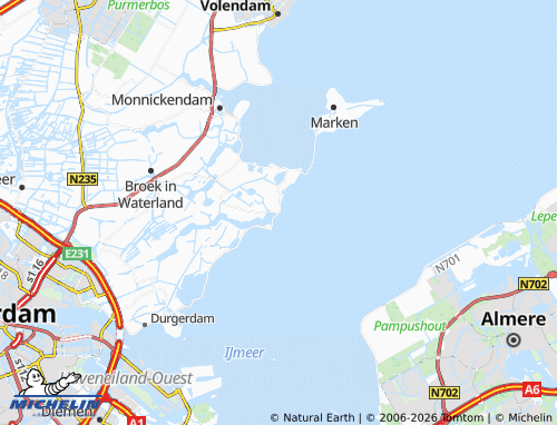 Mapa MICHELIN Uitdam - ViaMichelin