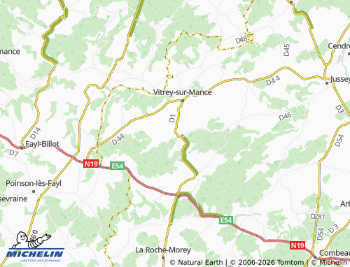 Mapa MICHELIN Chauvirey-le-Châtel - ViaMichelin