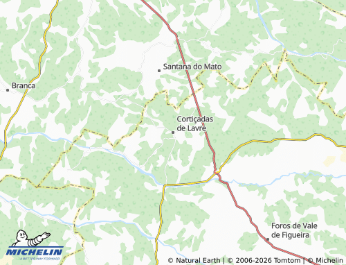 Mapa MICHELIN Cortiçadas de Lavre - ViaMichelin