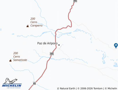 Carte MICHELIN Paz de Ariporo - ViaMichelin