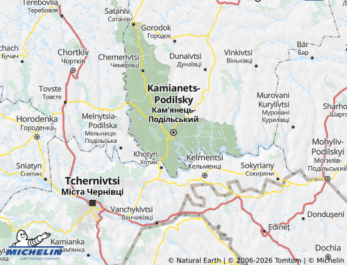 MICHELIN Kamianets-Podilskyi raion map - ViaMichelin
