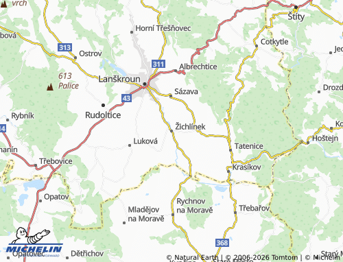 Mappa MICHELIN Žichlínek - ViaMichelin