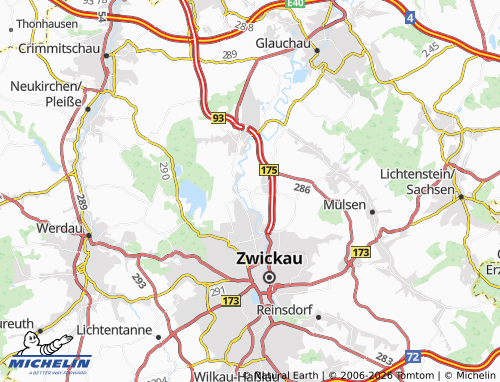 MICHELIN Crossen map - ViaMichelin