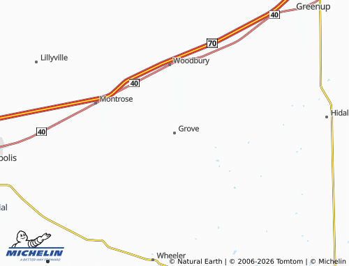 Mapa MICHELIN Grove - ViaMichelin