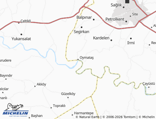 Kaart MICHELIN Oymataş - ViaMichelin