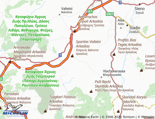 MICHELIN Manaris map - ViaMichelin