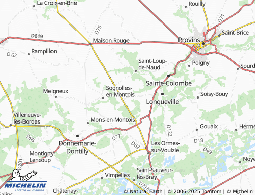 MICHELIN Savins map - ViaMichelin