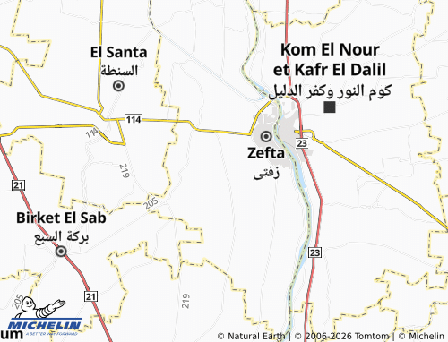 Carte MICHELIN Kafr al-Junaydi - ViaMichelin