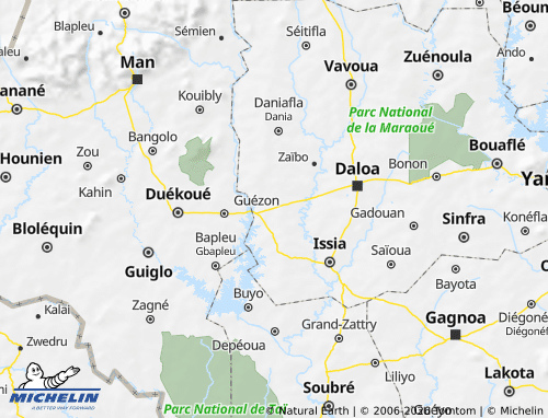 MICHELIN-Landkarte Zoukougbeu - ViaMichelin